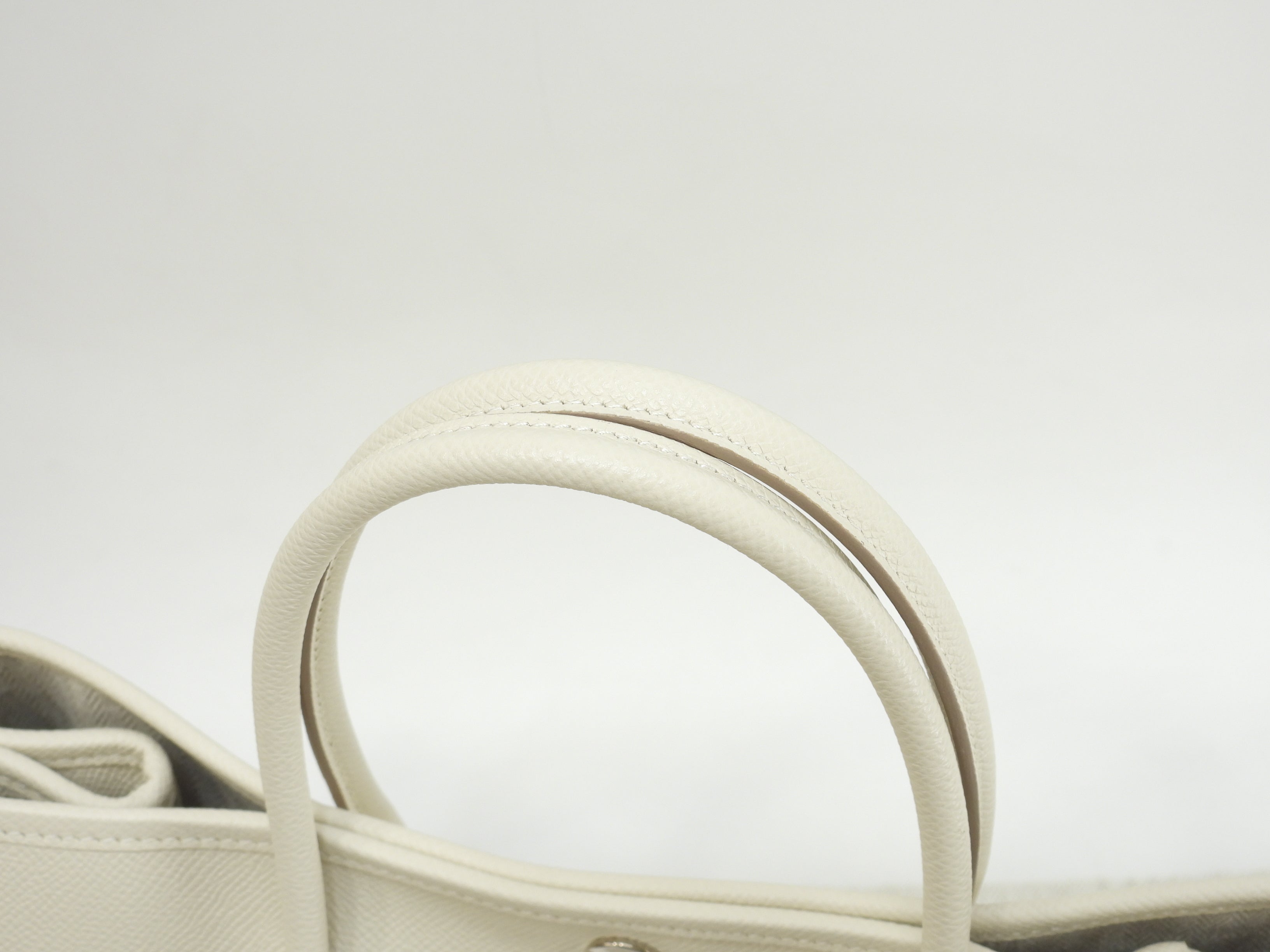 Hermès Garden Party TPM Epsom Craie Borsa a mano Shopper Mai Usata @A 8