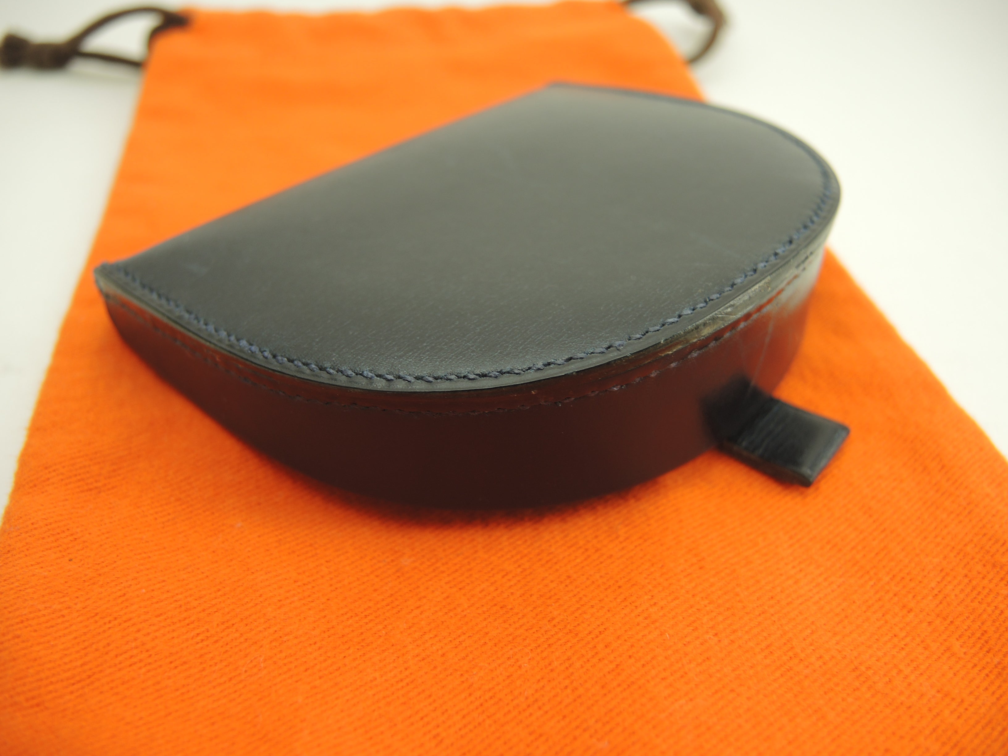 Hermès Borgogna Box Calf Indigo Blue Portamonete Coin Case@ 11