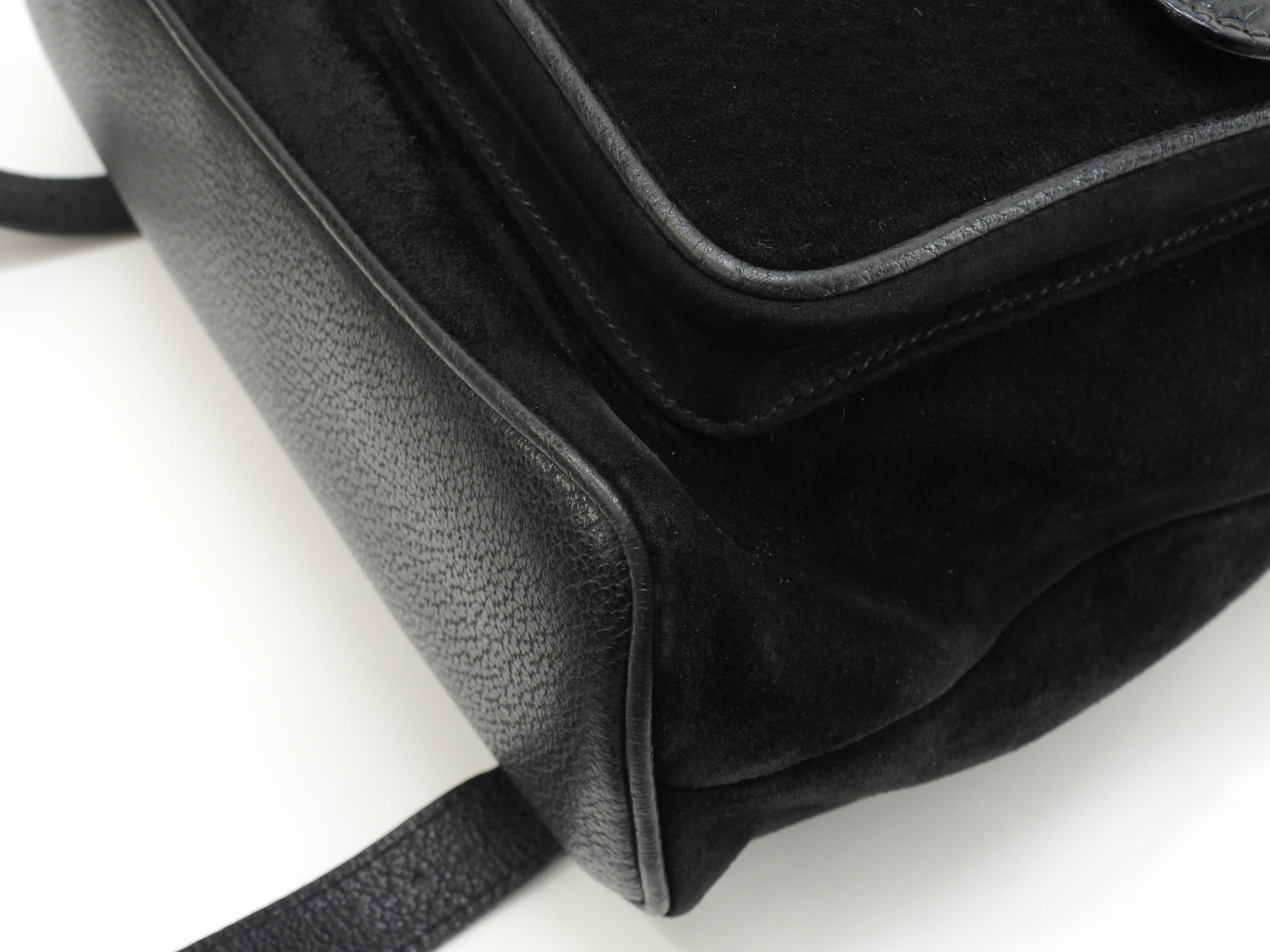 Zaino Gucci medio, bambù, coccodrillo verde/camoscio nero, rarissimo @ 13