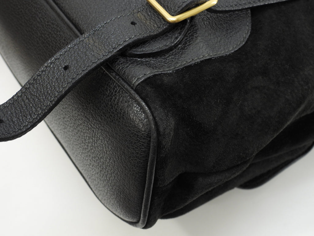 Zaino Gucci medio, bambù, coccodrillo verde/camoscio nero, rarissimo @ 13