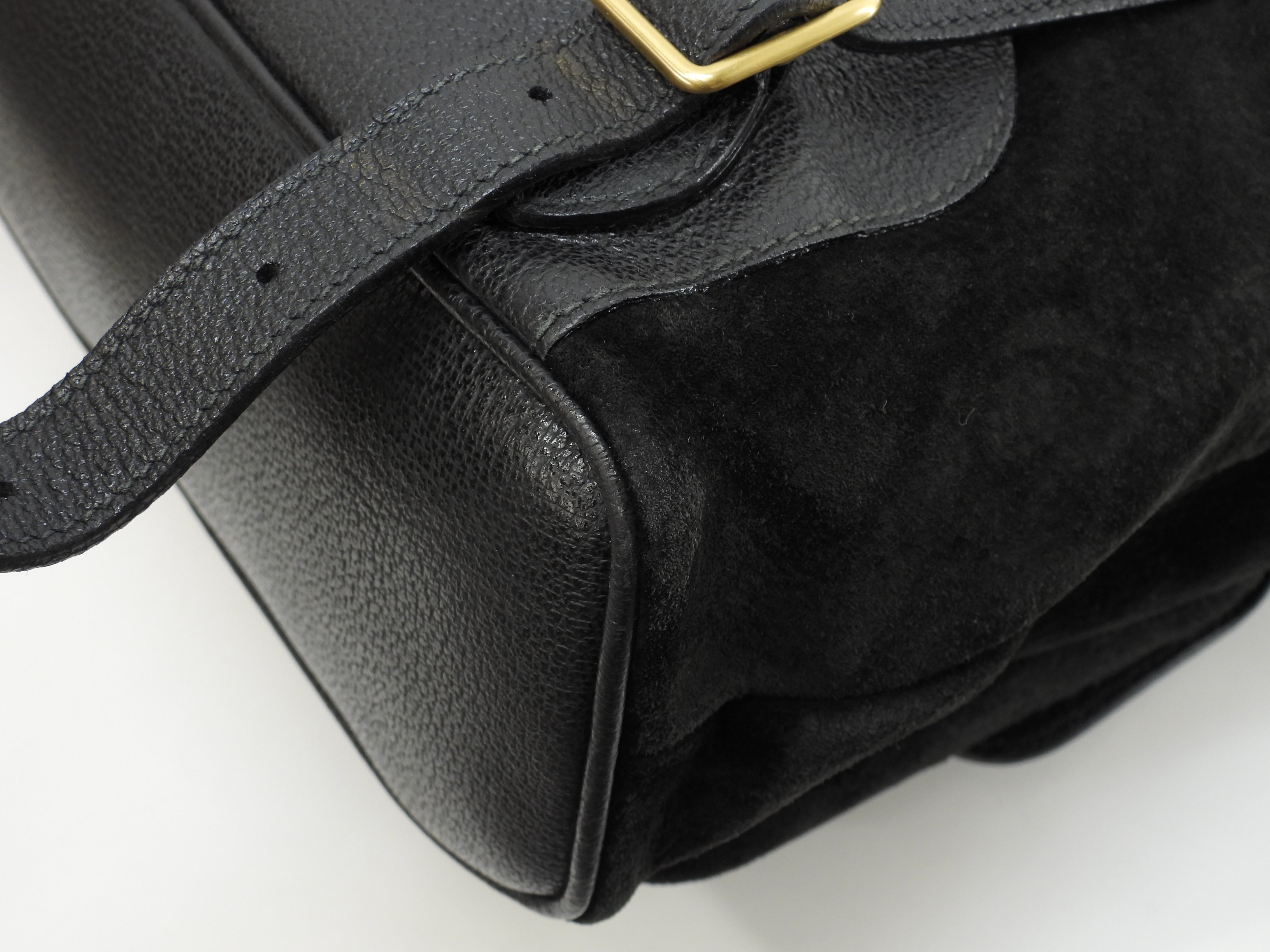 Zaino Gucci medio, bambù, coccodrillo verde/camoscio nero, rarissimo @ 13