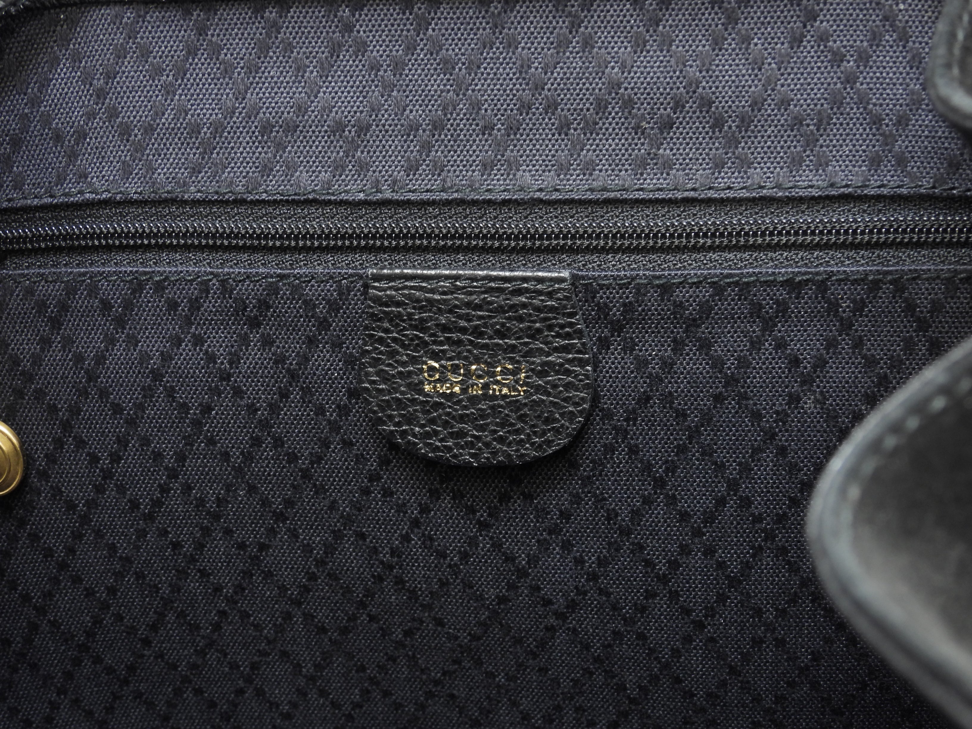 Zaino Gucci medio, bambù, coccodrillo verde/camoscio nero, rarissimo @ 13