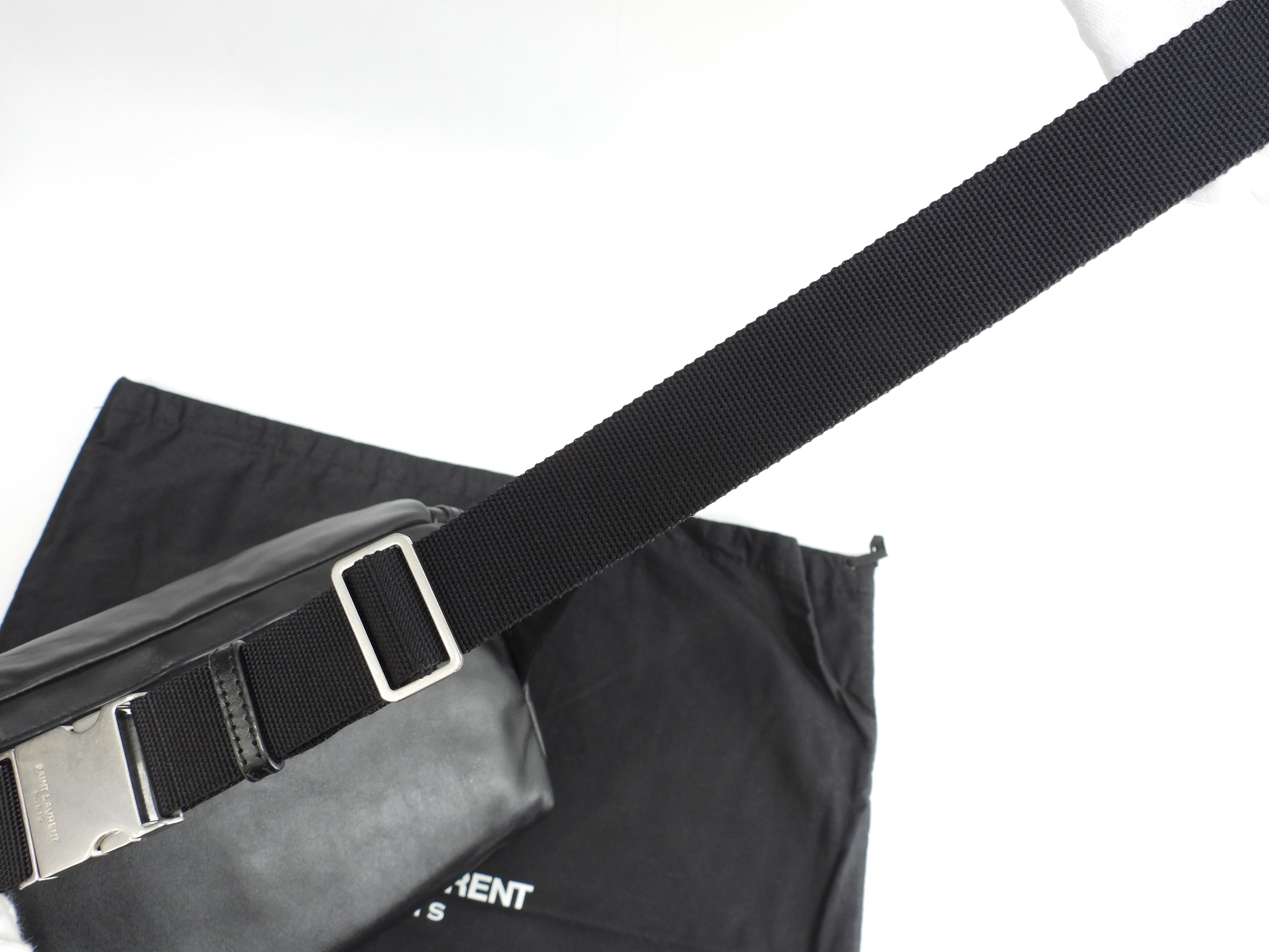 Saint Laurent marsupio City in pelle nera, tracolla, borsa a spalla, ottime condizioni @3