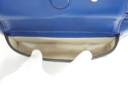 Gucci marsupio grande in pelle martellata con monogramma GG blu, borsa a tracolla/cintura, pari al nuovo @ 1