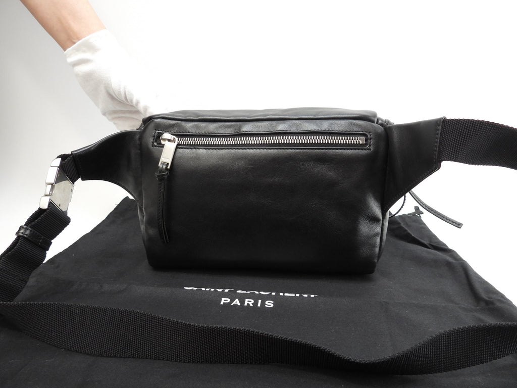 Saint Laurent marsupio City in pelle nera, tracolla, borsa a spalla, ottime condizioni @3