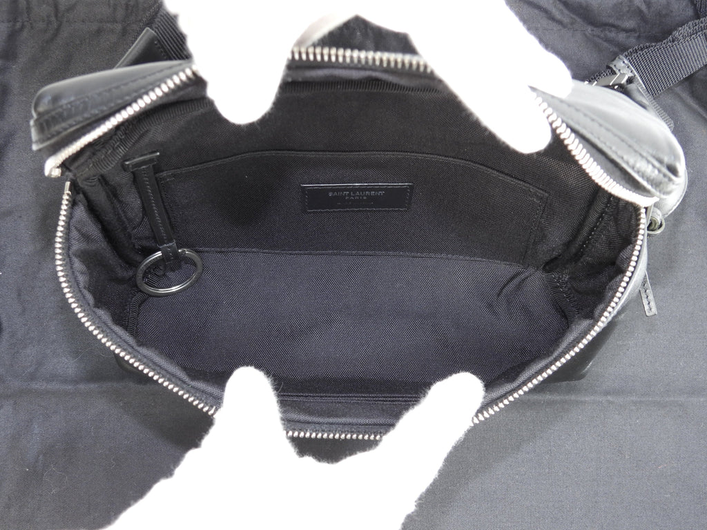 Saint Laurent marsupio City in pelle nera, tracolla, borsa a spalla, ottime condizioni @3