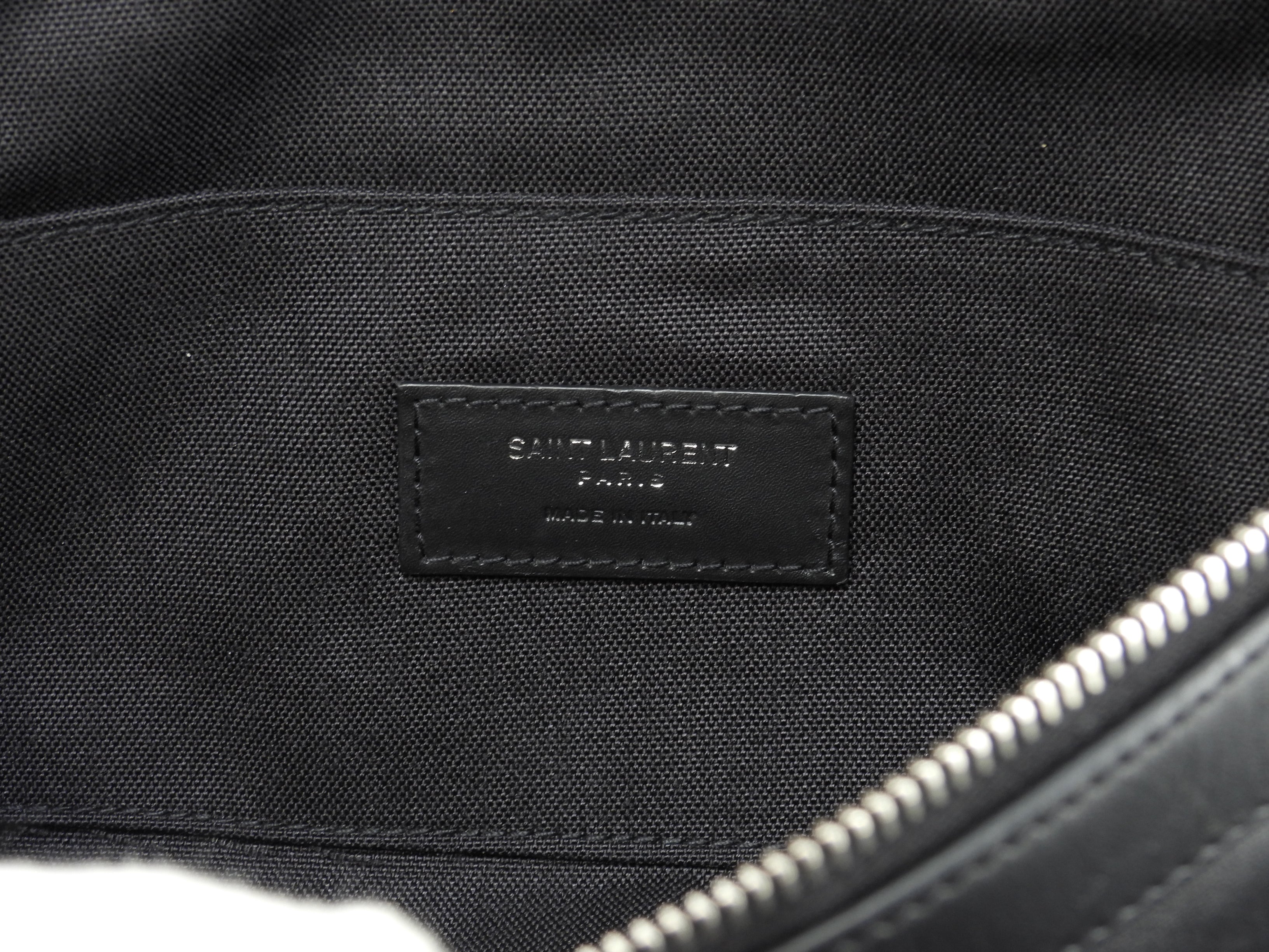 Saint Laurent marsupio City in pelle nera, tracolla, borsa a spalla, ottime condizioni @3