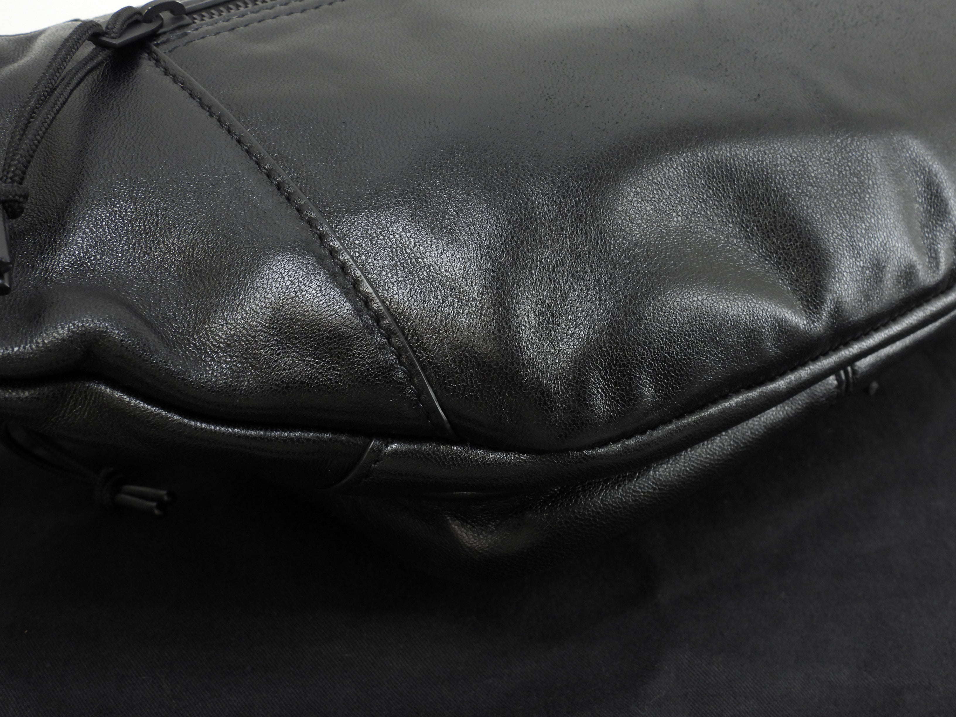 Saint Laurent marsupio Nuxx in pelle nera, borsa a tracolla, belt bag, come nuovo, @ 1