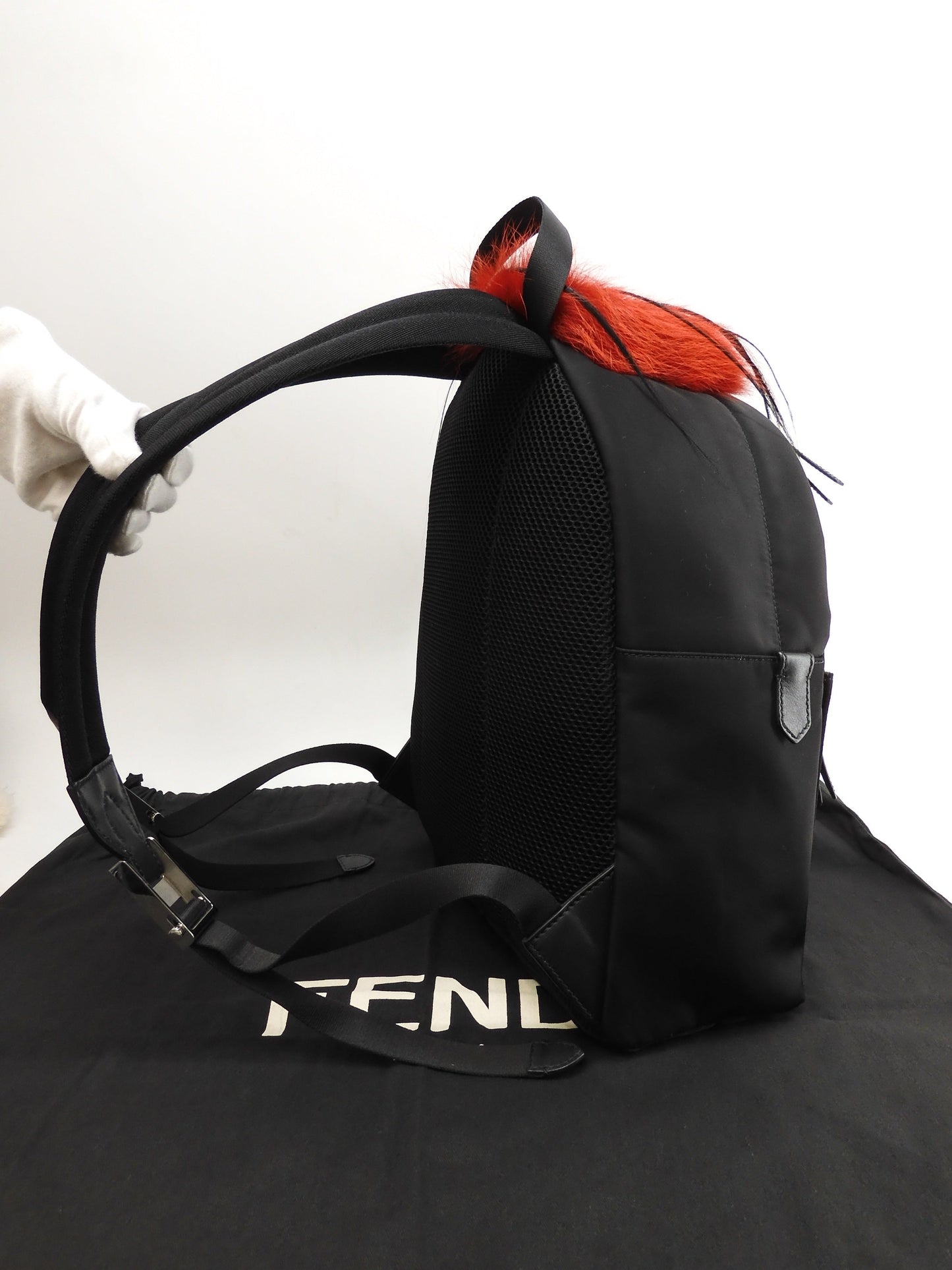 Fendi Zaino Piccolo Bag Bugs Mostro Nero Borsa a ZAINO @ 17