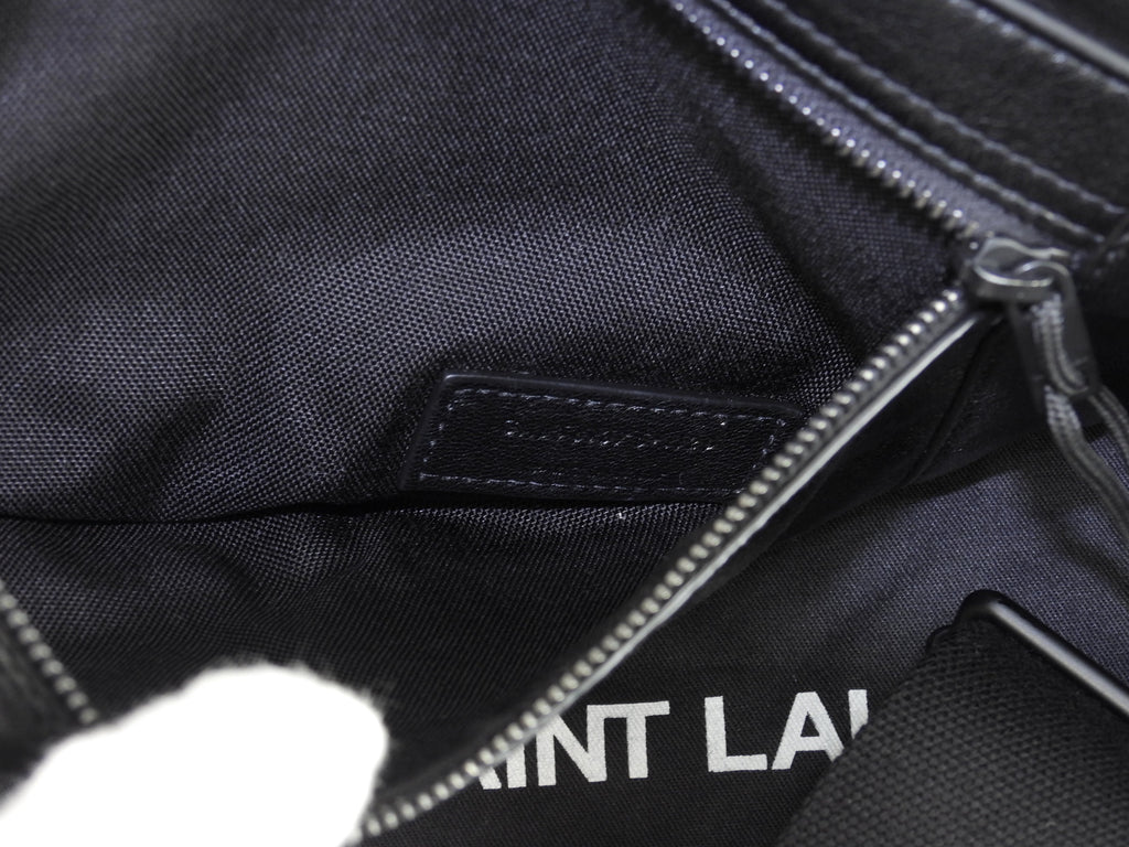 Saint Laurent marsupio Nuxx in pelle nera, borsa a tracolla, belt bag, come nuovo, @ 1