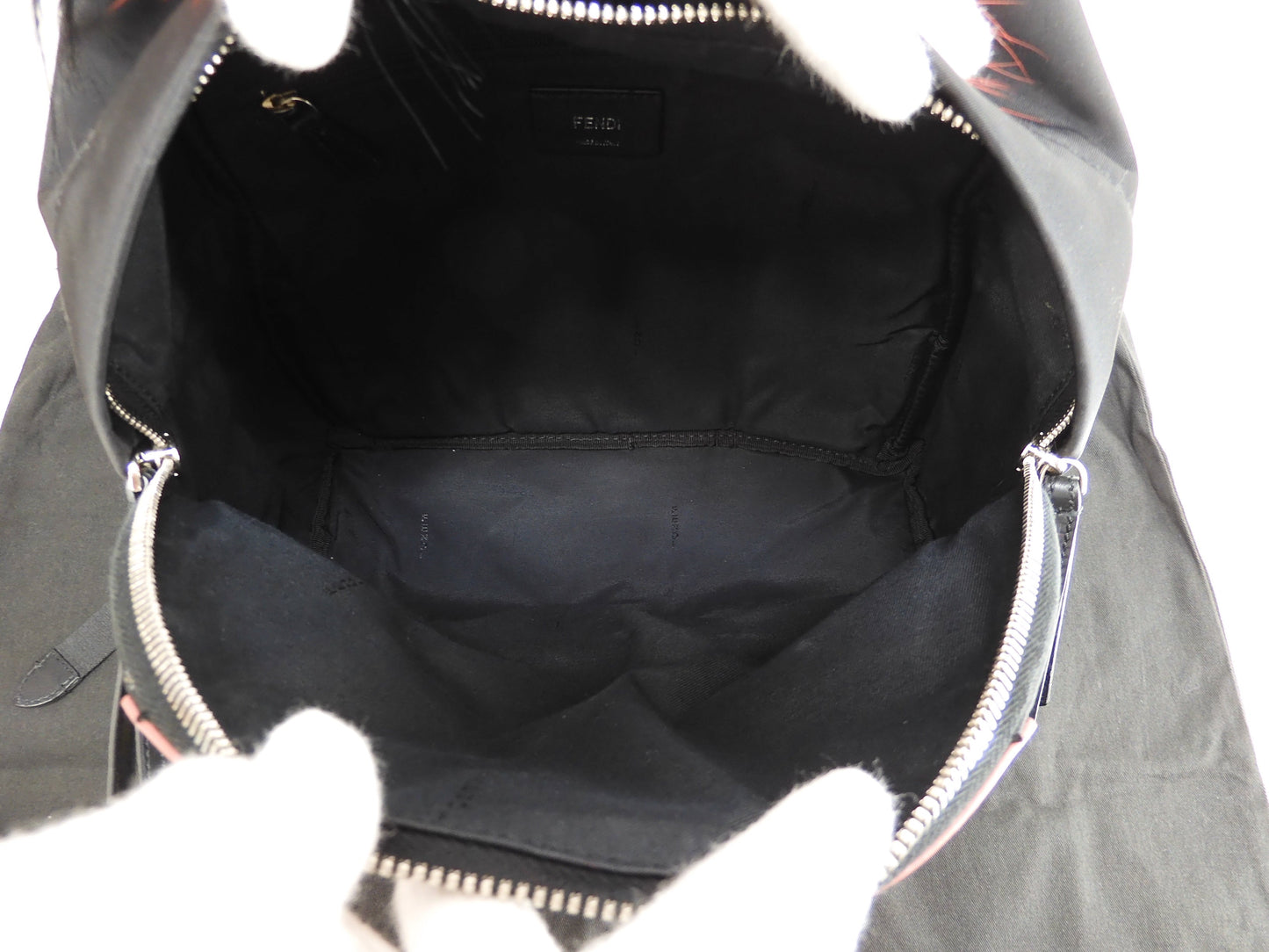 Fendi Zaino Piccolo Bag Bugs Mostro Nero Borsa a ZAINO @ 17