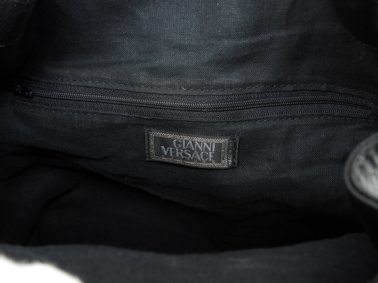 Zaino Versace Medusa in pelle nera Borsa a mano @ 8