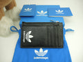 Balenciaga x Adidas Portamonete con scomparti per carte in pelle nero e bianco, nuovo di zecca@1