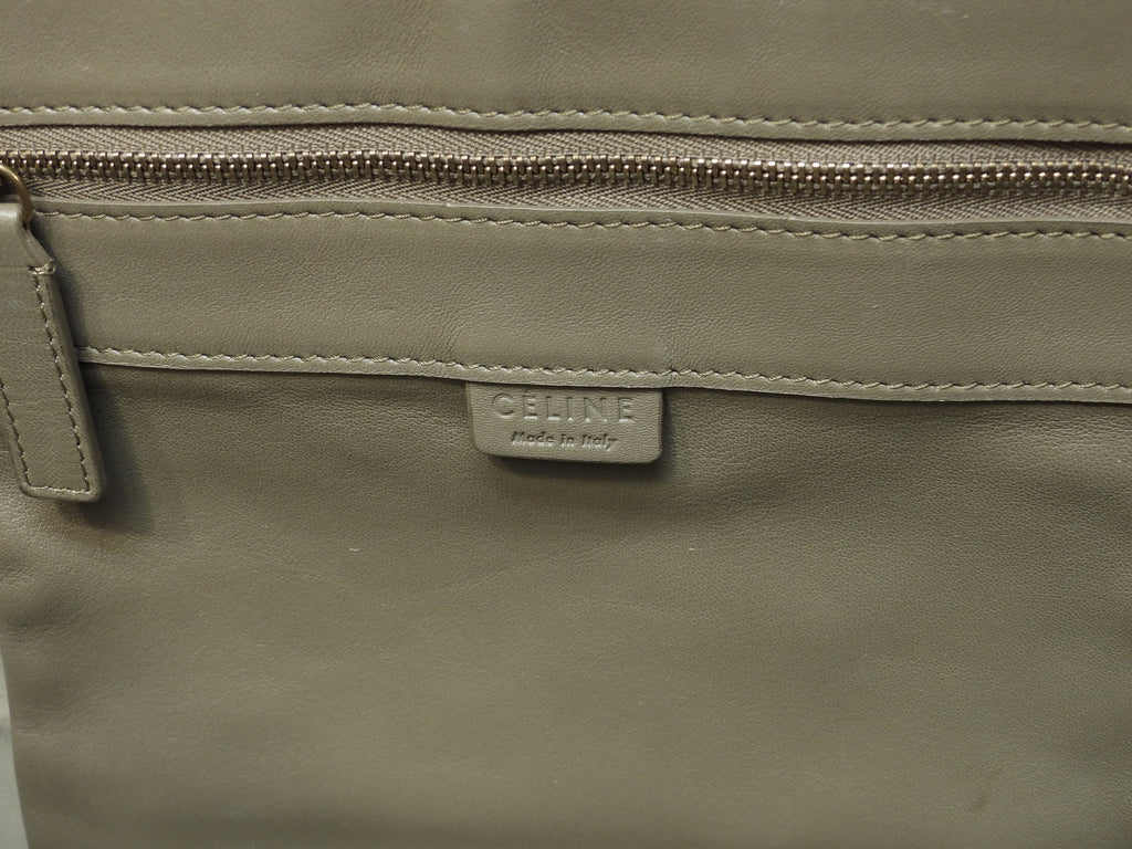 Celine Cabas Horizontal borsa a tracolla tote in pelle grigia ottime condizioni@S-CU-4176 3