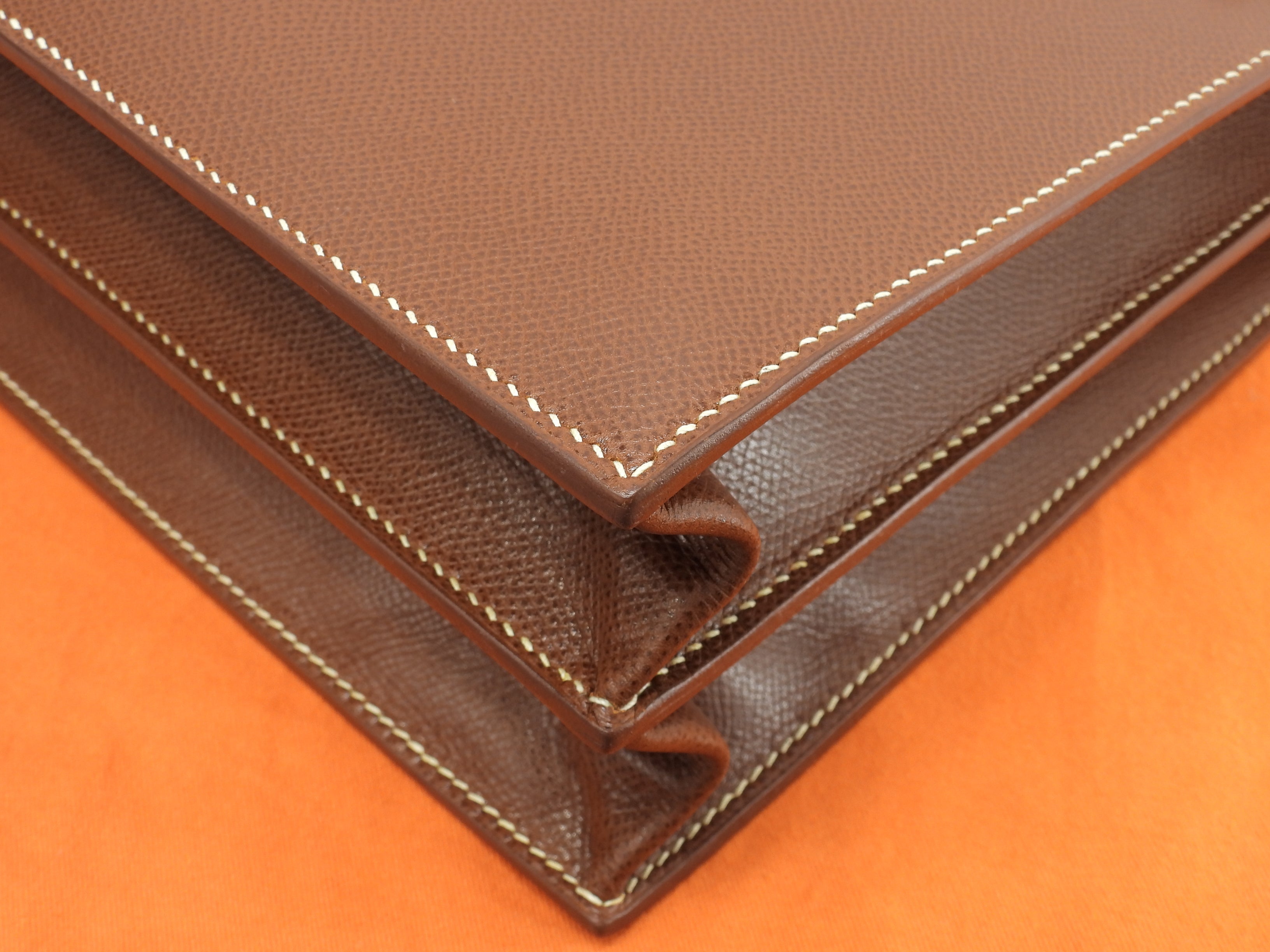 エルメス ケリーデペッシュ38 リセ/コニャック ゴールド金具 ブリーフケース@□F