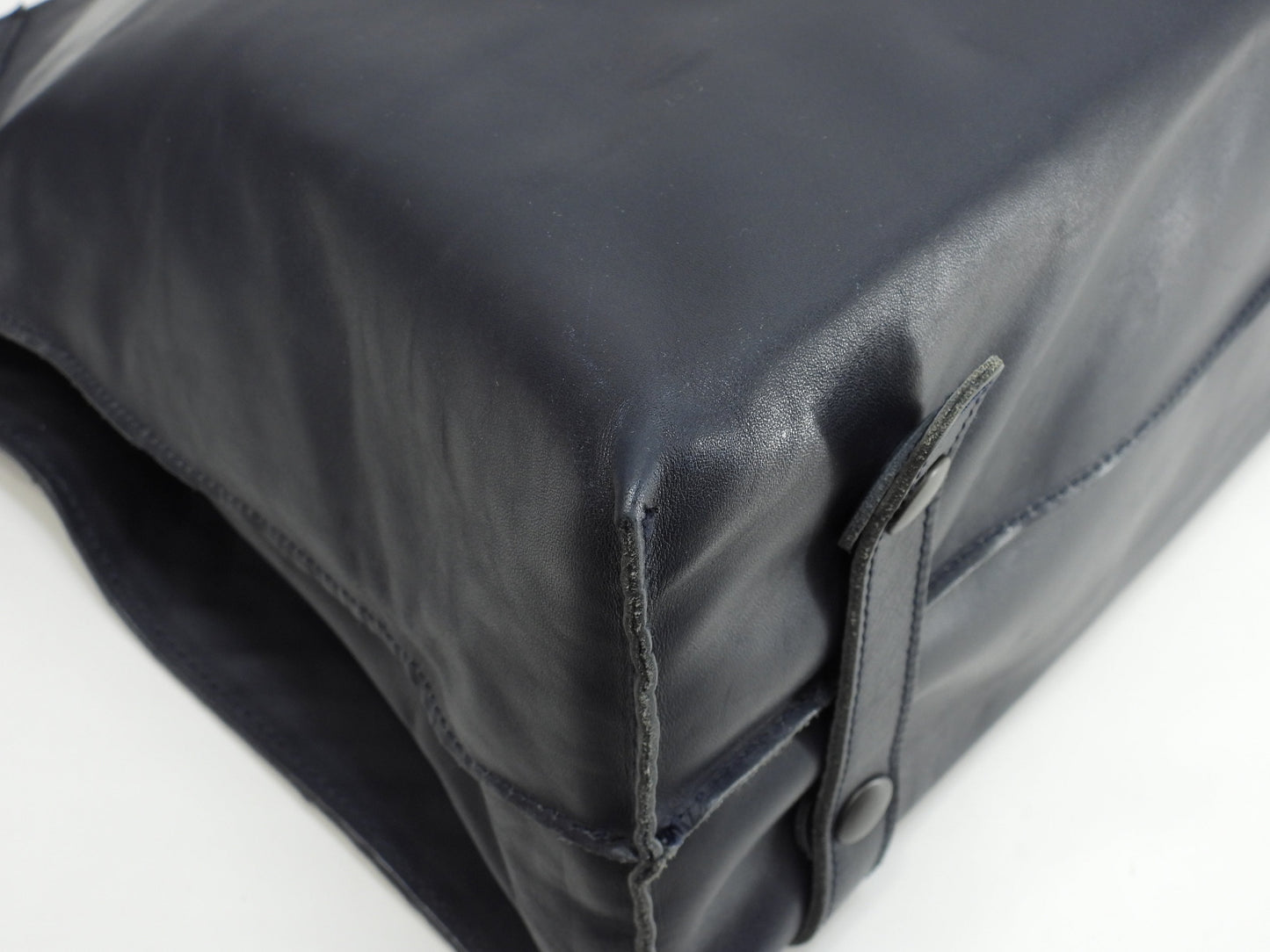 Bottega Veneta Borsa Messenger Intrecciato Pelle Blu Scuro Ottime Condizioni@ 245
