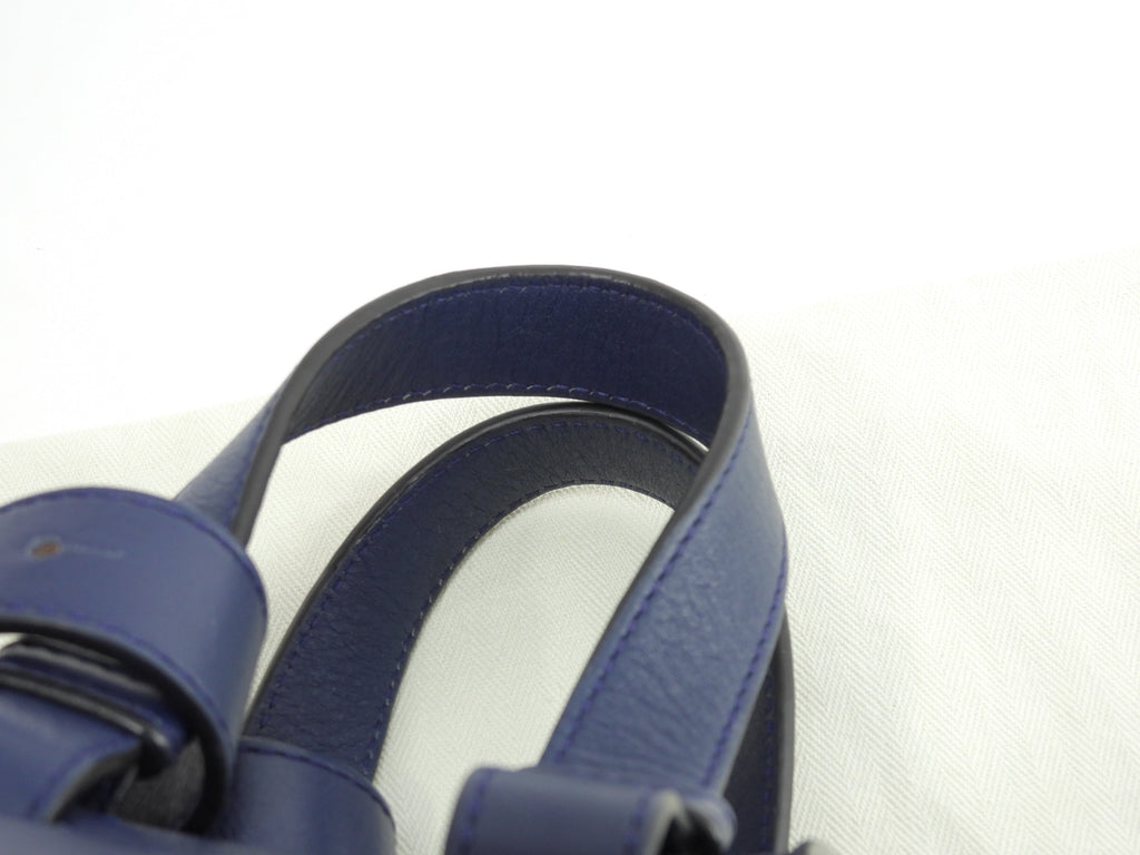 LOEWE Hammock Small Borsa a Mano a Tracolla in Pelle Marine Ottime Condizioni@051702