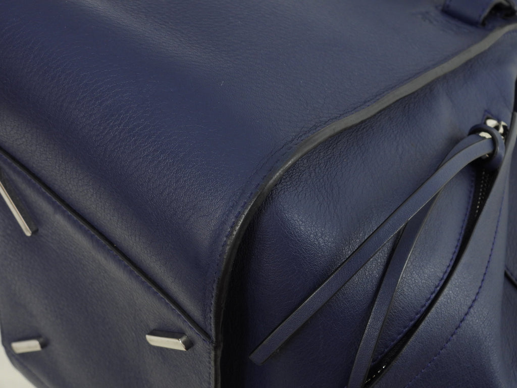 LOEWE Hammock Small Borsa a Mano a Tracolla in Pelle Marine Ottime Condizioni@051702