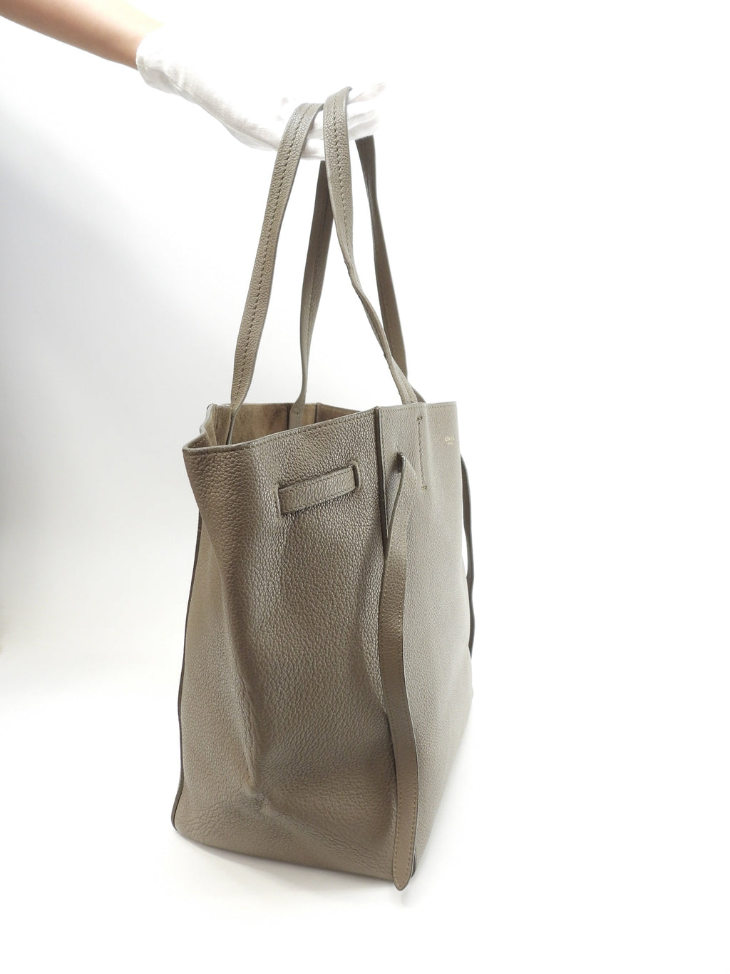 Celine Cabas Phantom Small borsa tote in pelle grigia borsa shopping bellissime condizioni@S-LA-3155