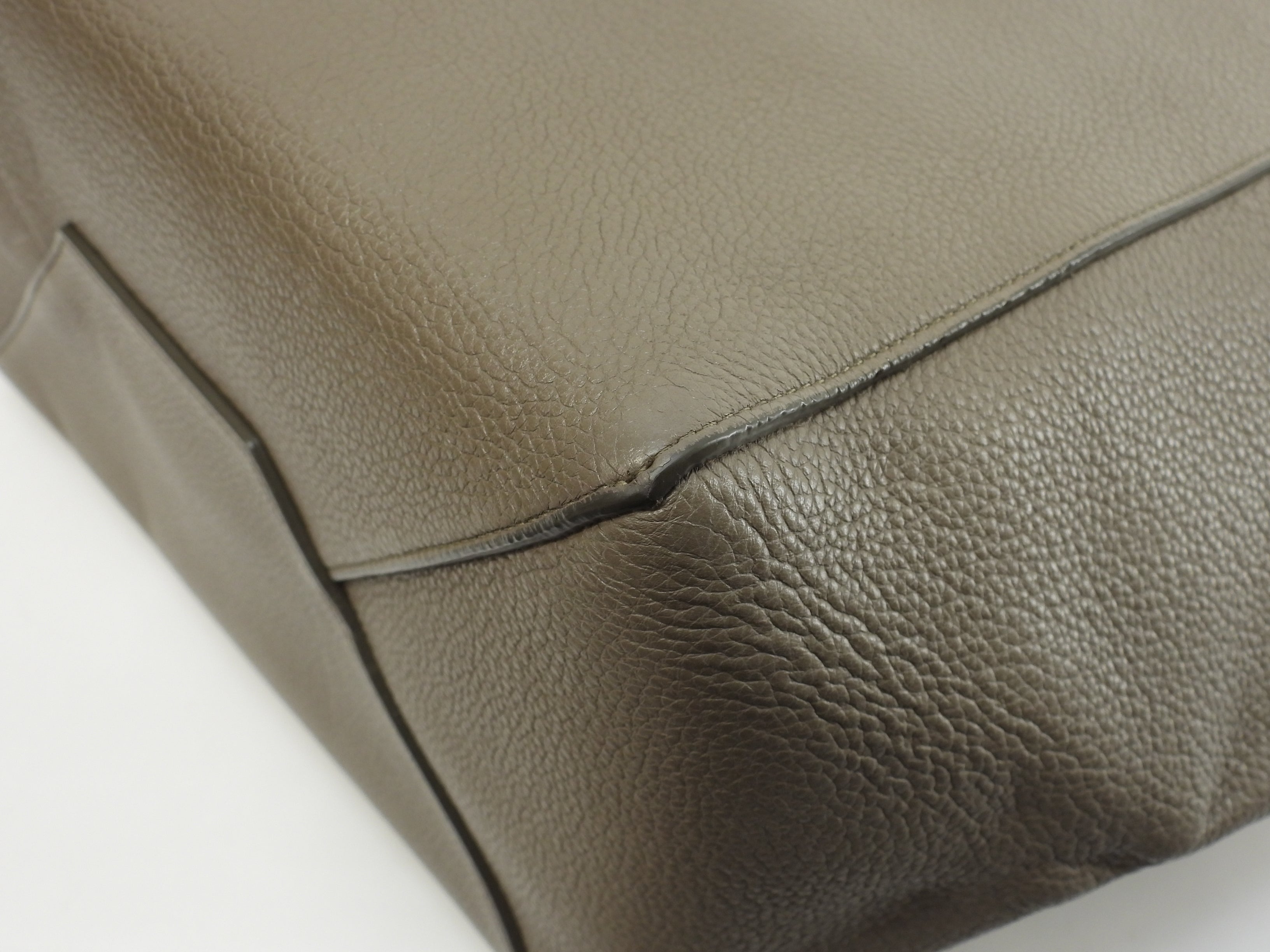 Celine Cabas Phantom Small borsa tote in pelle grigia borsa shopping bellissime condizioni@S-LA-3155