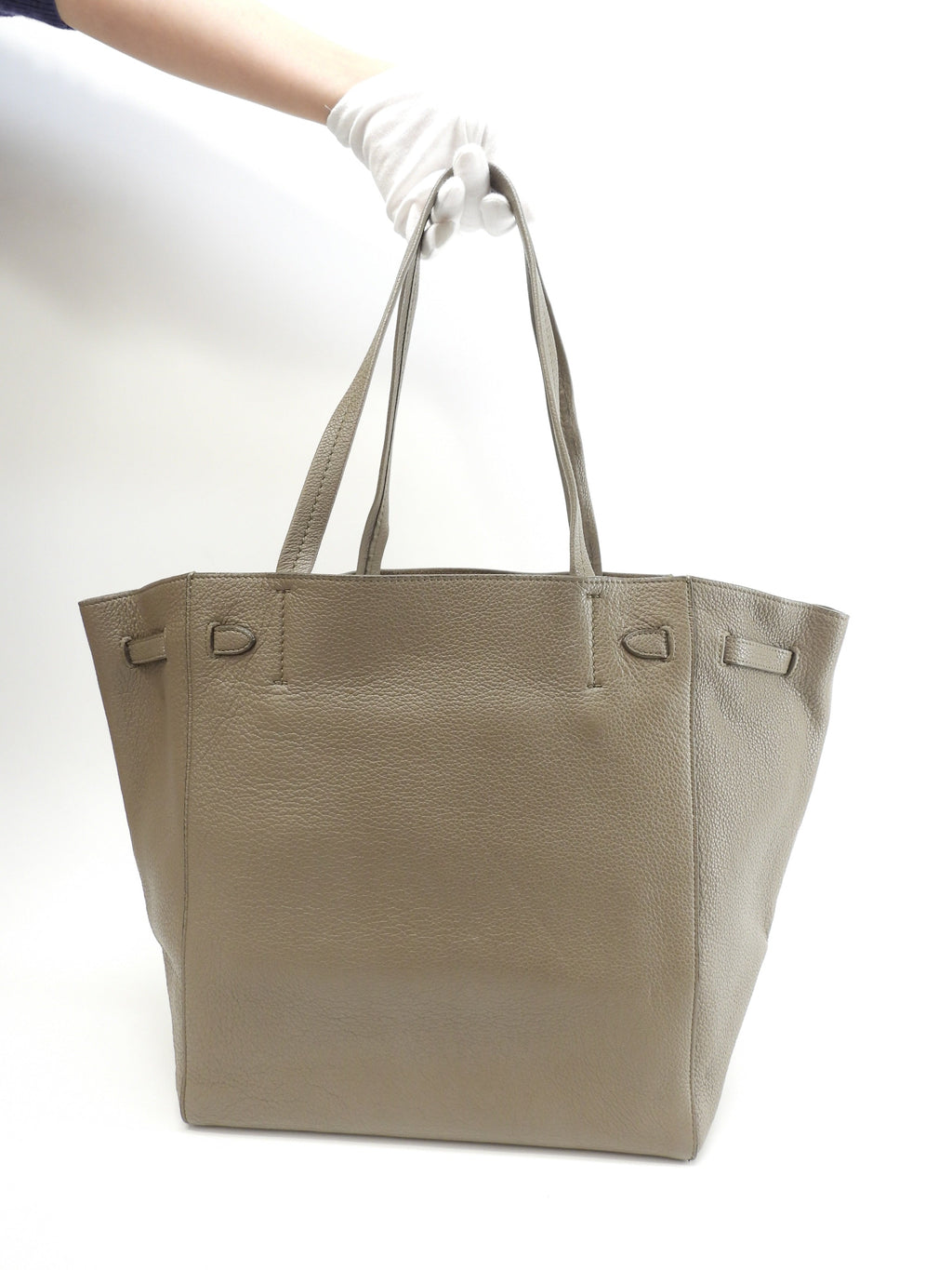 Celine Cabas Phantom Small borsa tote in pelle grigia borsa shopping bellissime condizioni@S-LA-3155