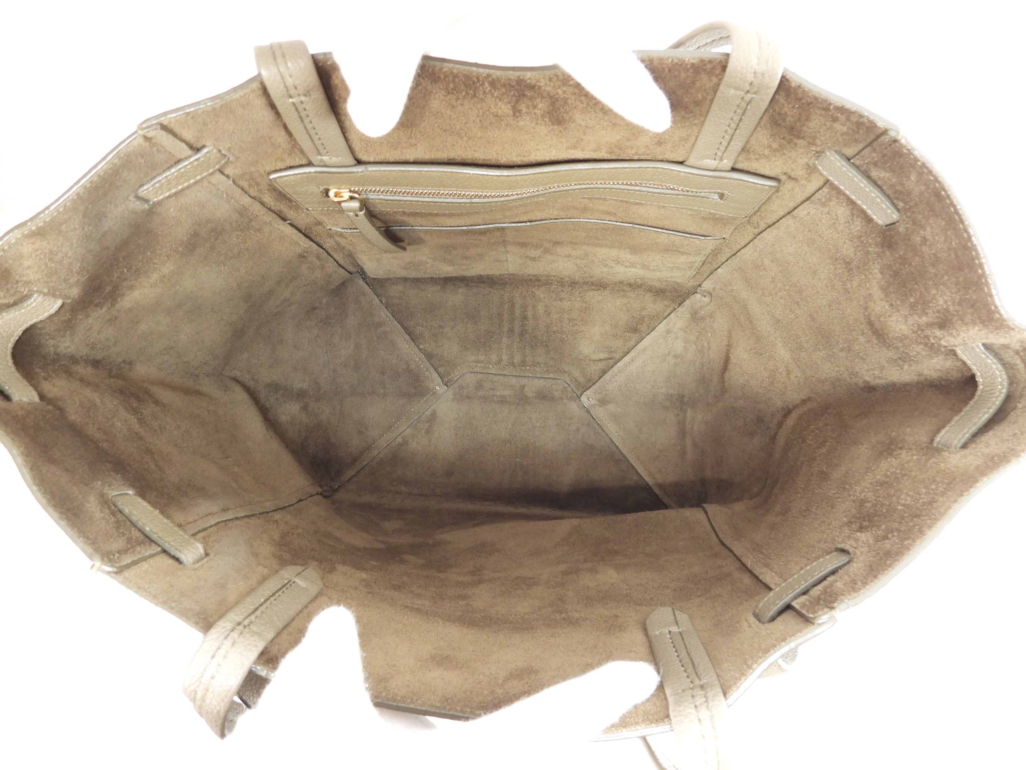 Celine Cabas Phantom Small borsa tote in pelle grigia borsa shopping bellissime condizioni@S-LA-3155