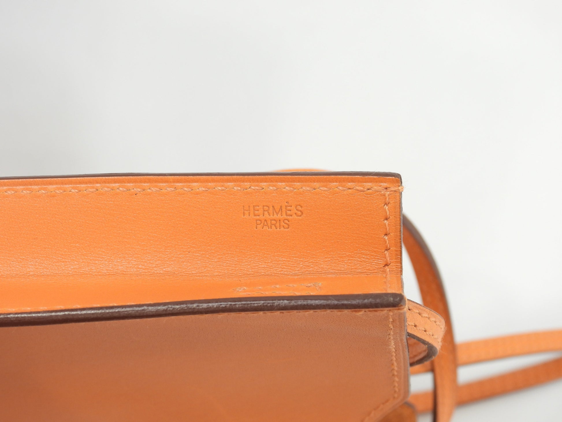 Hermès Onimaitou in boxcalf arancione, borsa a tracolla, come nuova, @□F 2