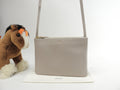 Celine Trio Large Pochette in pelle goffrata grigio chiaro, borsa a tracolla @S-GA-4187