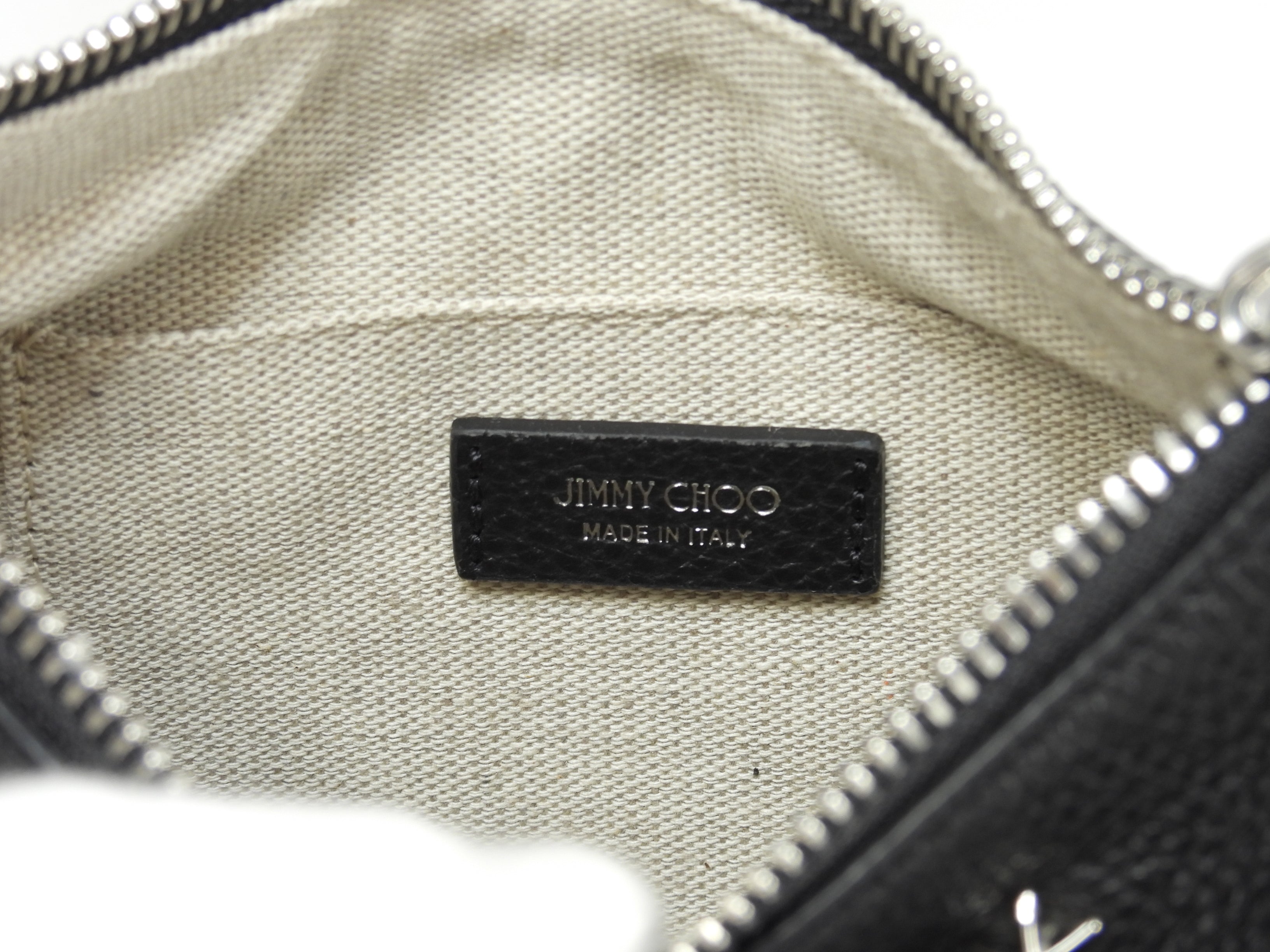 Jimmy Choo Sky - Borsa a mano mini in pelle nera con borchie a stella, mai usata @NDM0YR