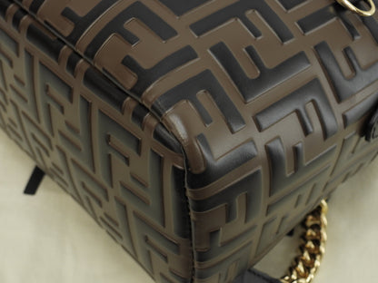 Fendi Zaino S motivo FF pelle marrone/nero borsa a tracolla ottime condizioni@ 20