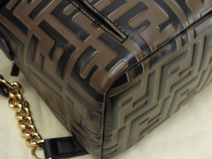 Fendi Zaino S motivo FF pelle marrone/nero borsa a tracolla ottime condizioni@ 20