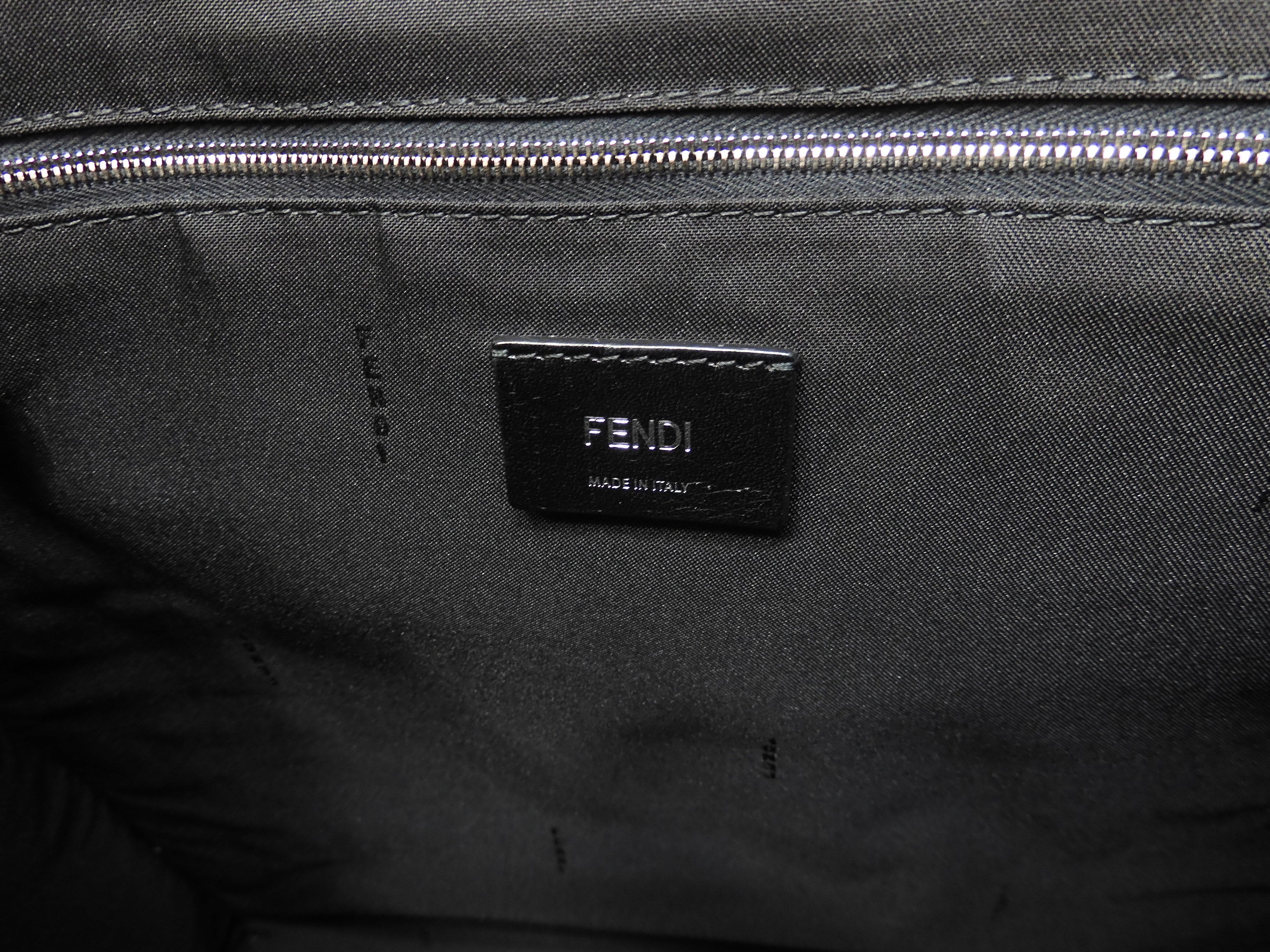 フェンディ トートバッグ バッグバグズ モンスター黒 メンズハンドバッグ 美品@ 18