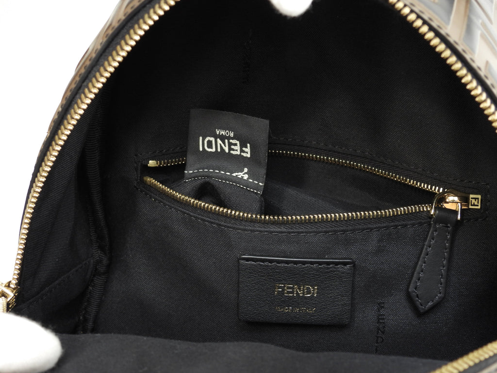 Fendi Zaino S motivo FF pelle marrone/nero borsa a tracolla ottime condizioni@ 20