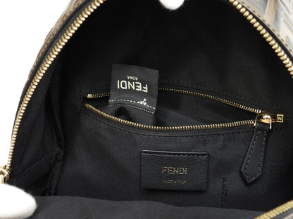 Fendi Zaino S motivo FF pelle marrone/nero borsa a tracolla ottime condizioni@ 20