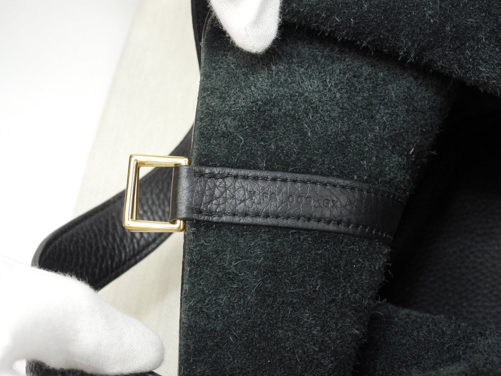 エルメス ピコタンロックMM トリヨンクレマンス 黒 ハンドバッグ ゴールド金具 美品@Y