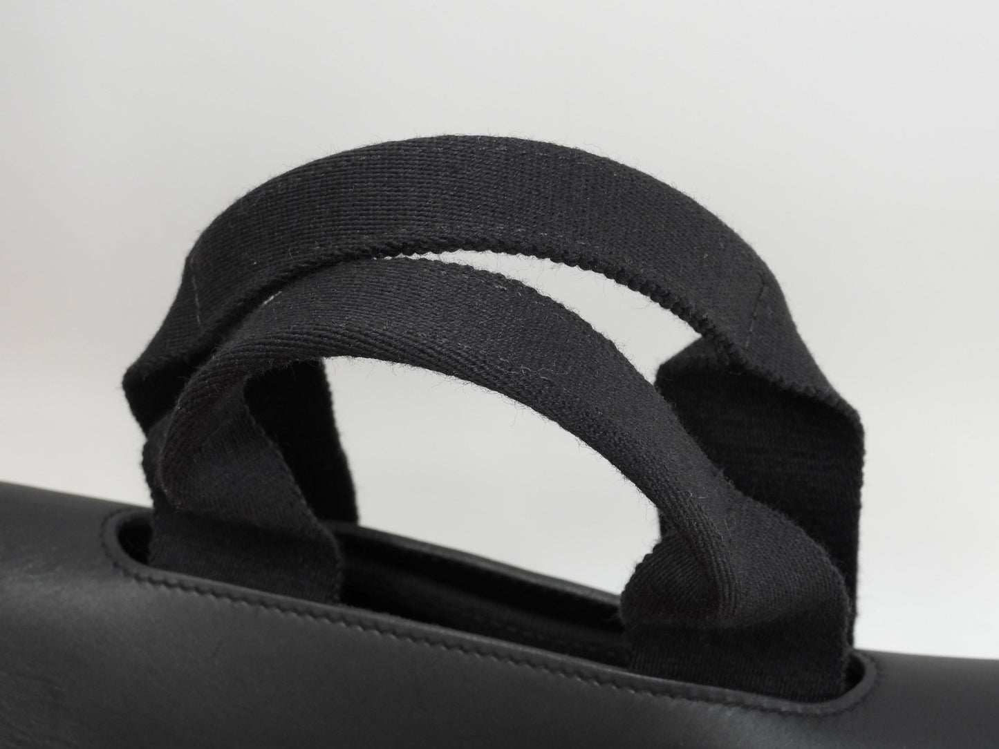 Hermès Valparaiso PM cotone/pelle nero borsa tote borsa a mano ottime condizioni@ 58