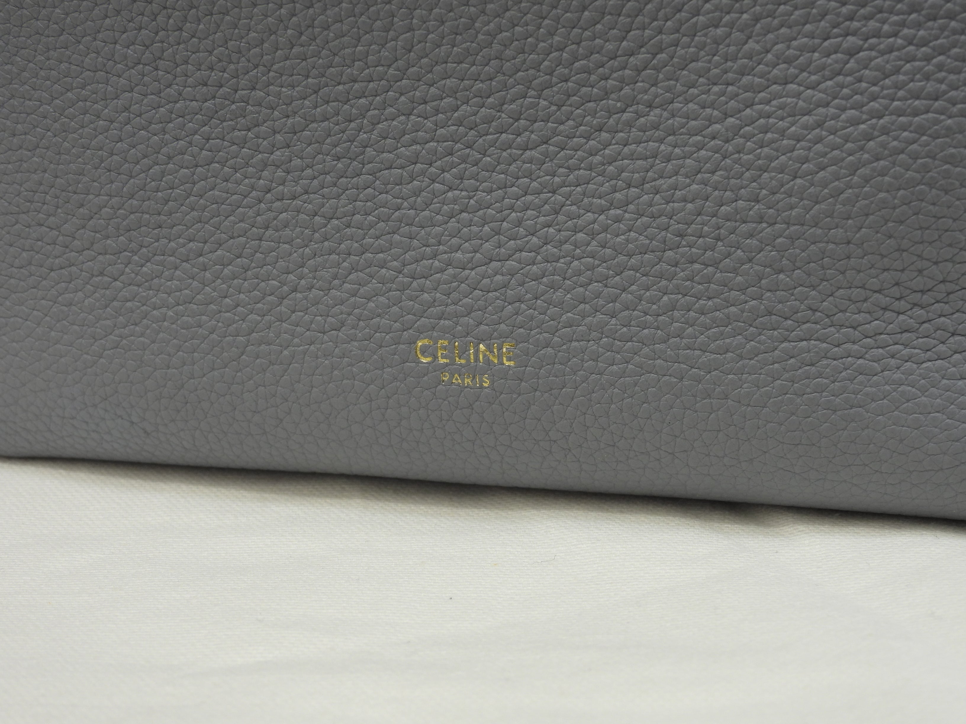 Celine Sangle Bucket Small in pelle azzurra, tracolla @U-SL-5116