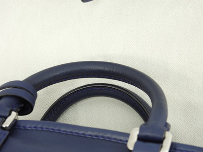 Loewe Amazona 23 in pelle blu, hardware color argento, pochette e mini borsa con tracolla staccabile, ottime condizioni @471510