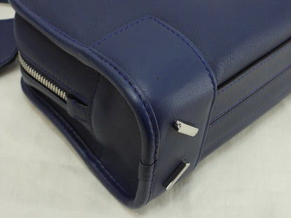 Loewe Amazona 23 in pelle blu, hardware color argento, pochette e mini borsa con tracolla staccabile, ottime condizioni @471510
