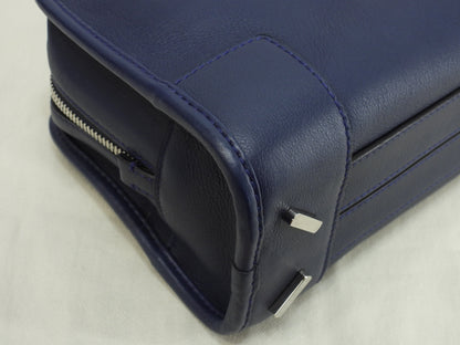 Loewe Amazona 23 in pelle blu, hardware color argento, pochette e mini borsa con tracolla staccabile, ottime condizioni @471510