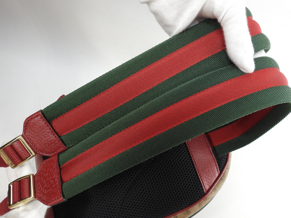 Gucci Zaino Doraemon Micro GG in pelle marrone e rossa, nuovo come da negozio @ 8