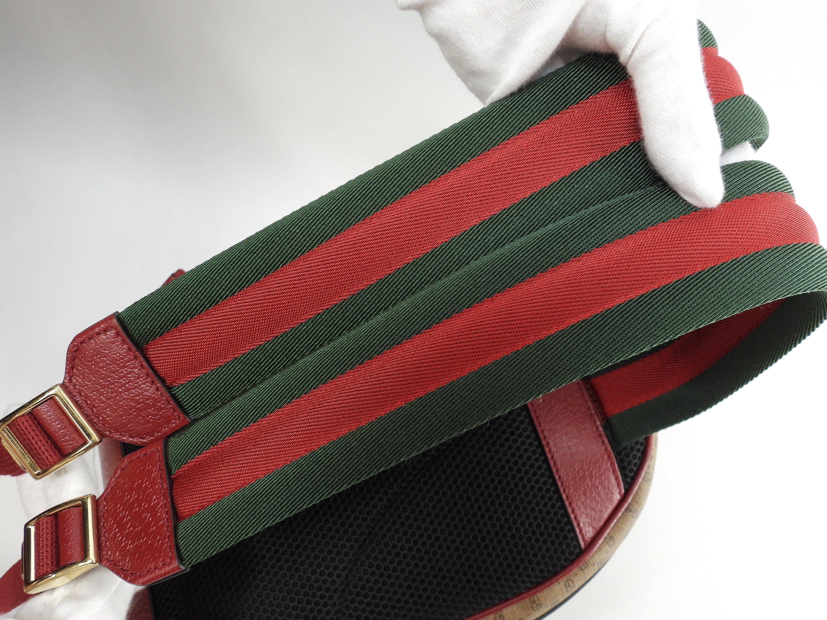 Gucci Zaino Doraemon Micro GG in pelle marrone e rossa, nuovo come da negozio @ 8