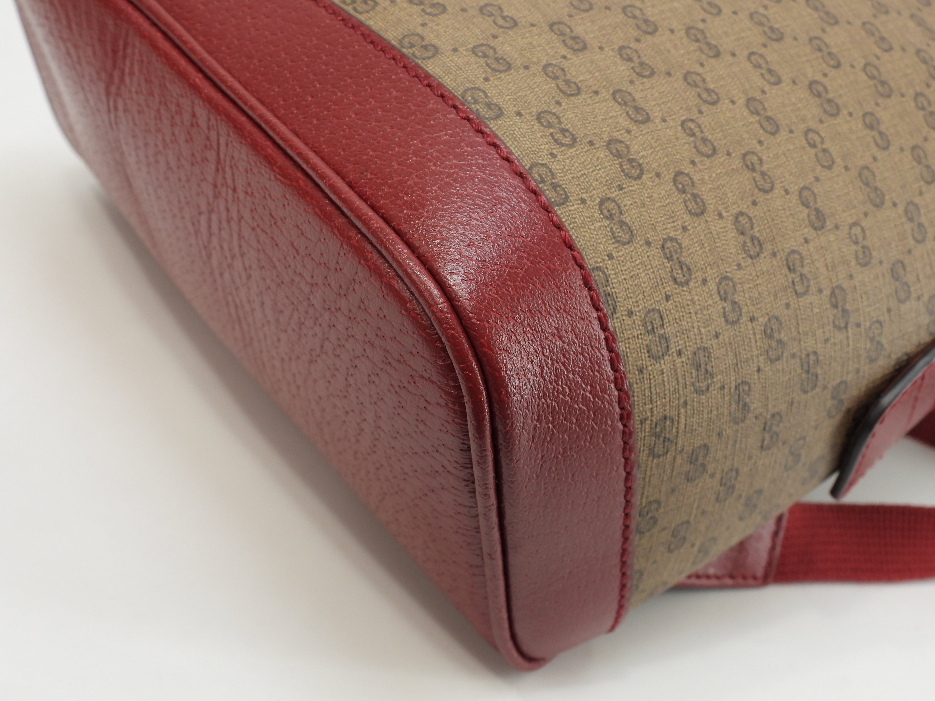 Gucci Zaino Doraemon Micro GG in pelle marrone e rossa, nuovo come da negozio @ 8