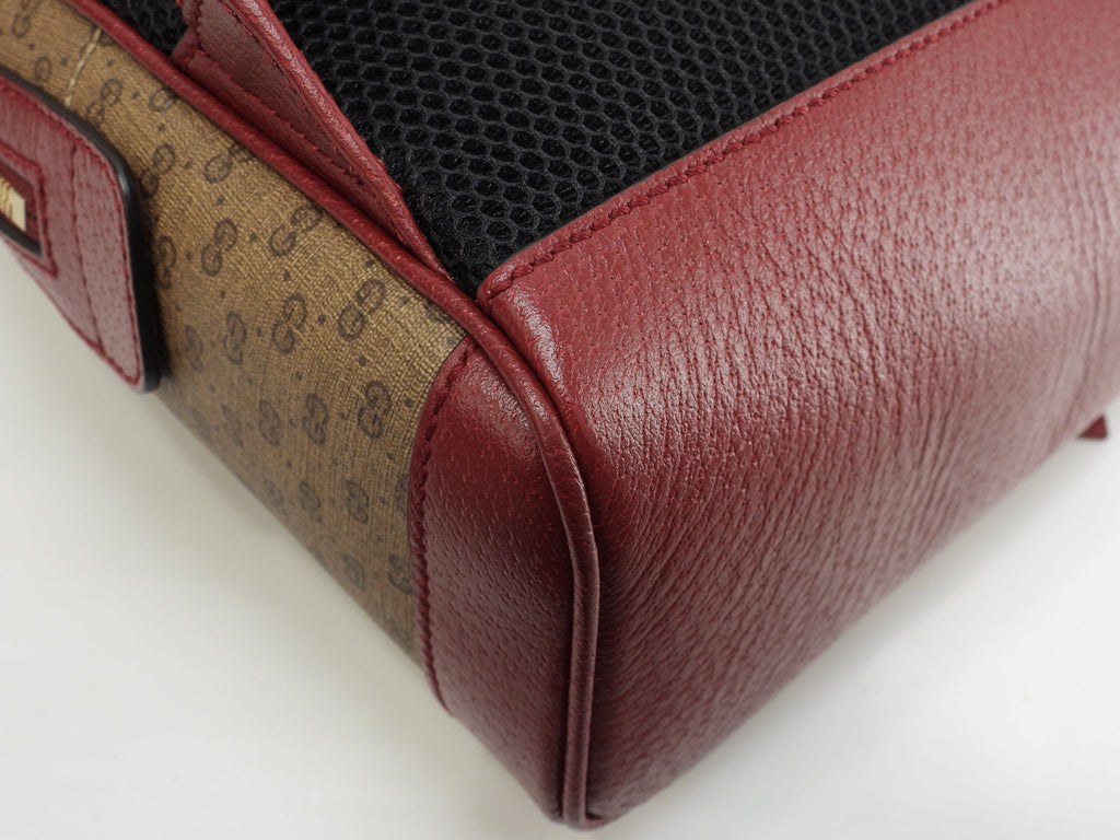 Gucci Zaino Doraemon Micro GG in pelle marrone e rossa, nuovo come da negozio @ 8