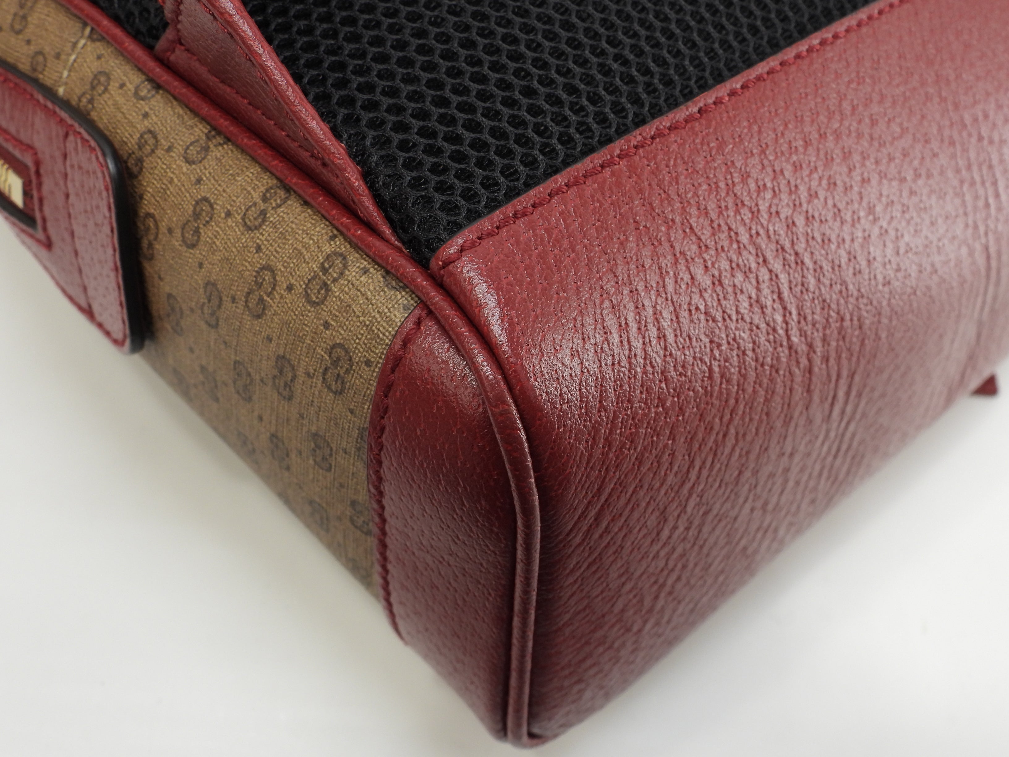 Gucci Zaino Doraemon Micro GG in pelle marrone e rossa, nuovo come da negozio @ 8