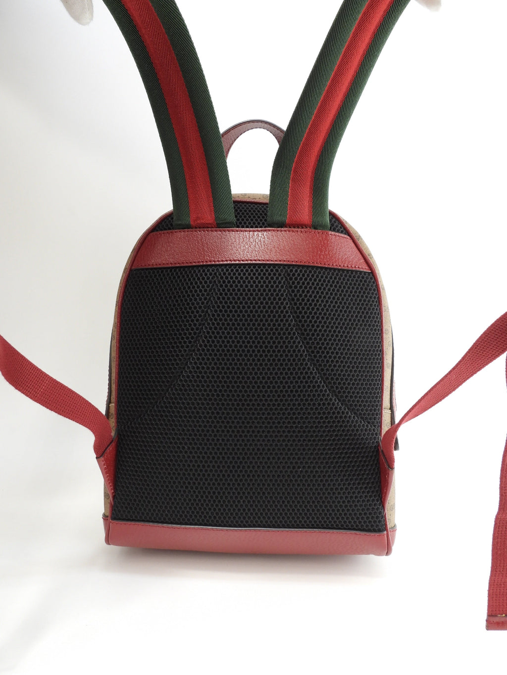 Gucci Zaino Doraemon Micro GG in pelle marrone e rossa, nuovo come da negozio @ 8