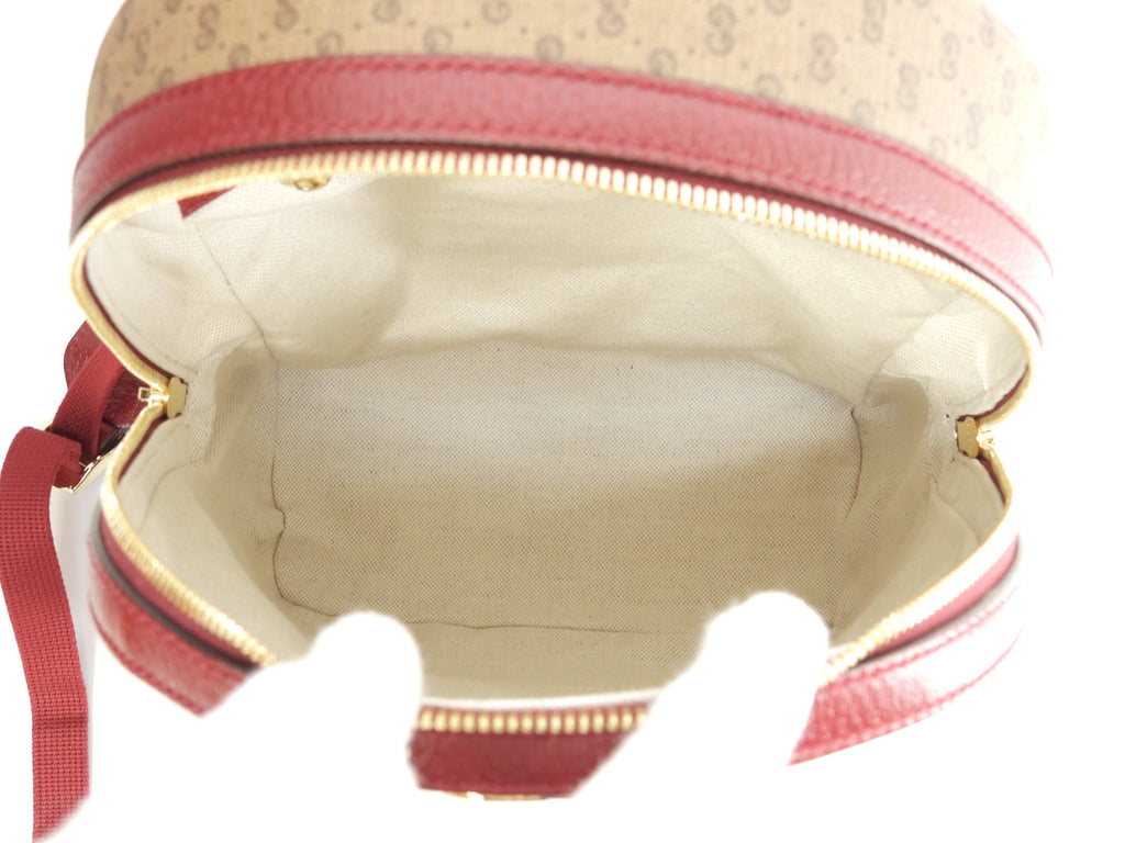 Gucci Zaino Doraemon Micro GG in pelle marrone e rossa, nuovo come da negozio @ 8