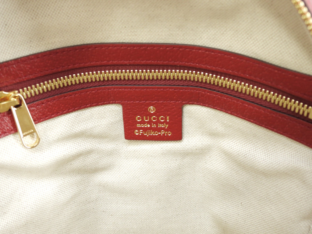 Gucci Zaino Doraemon Micro GG in pelle marrone e rossa, nuovo come da negozio @ 8