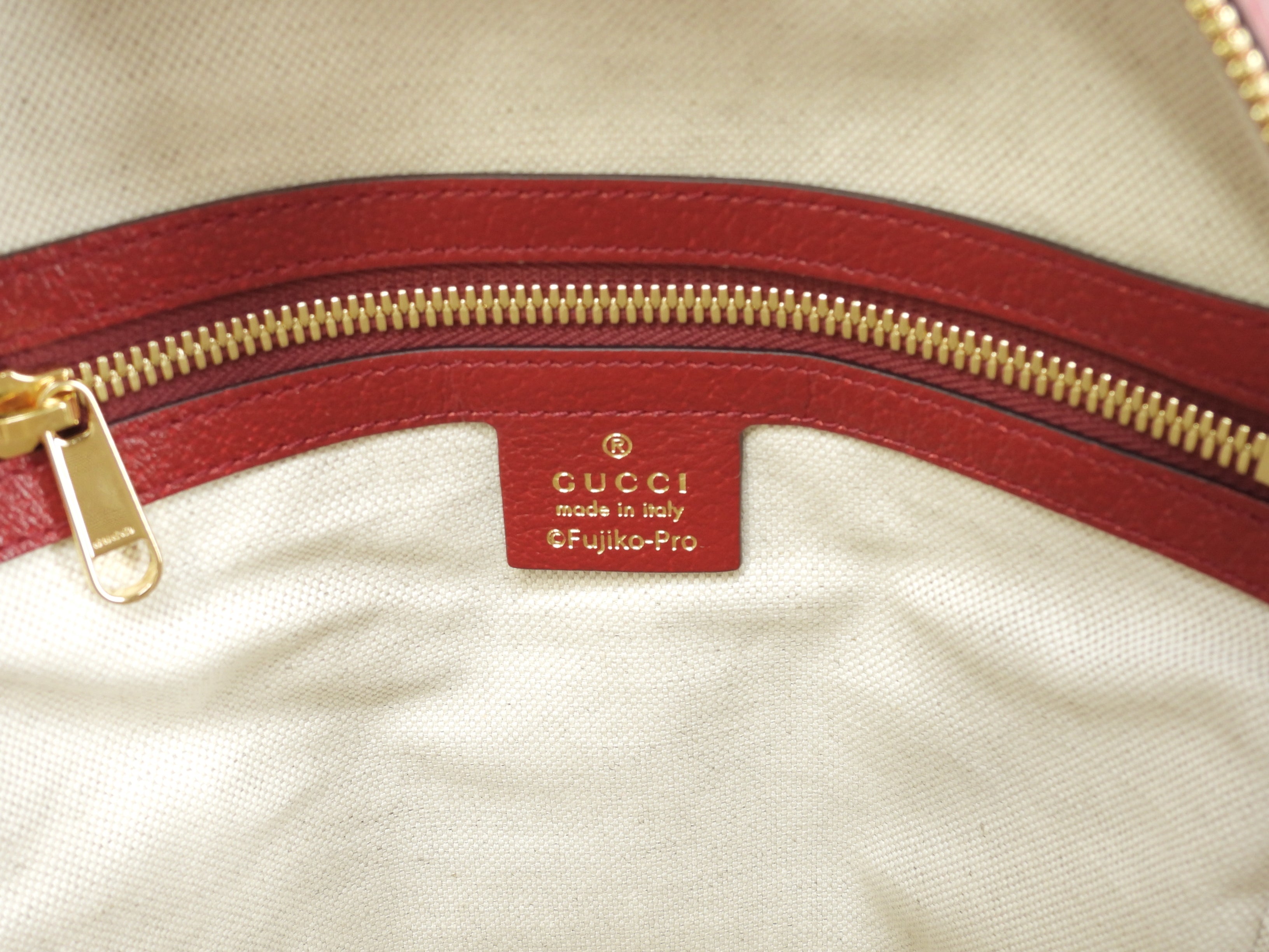 Gucci Zaino Doraemon Micro GG in pelle marrone e rossa, nuovo come da negozio @ 8