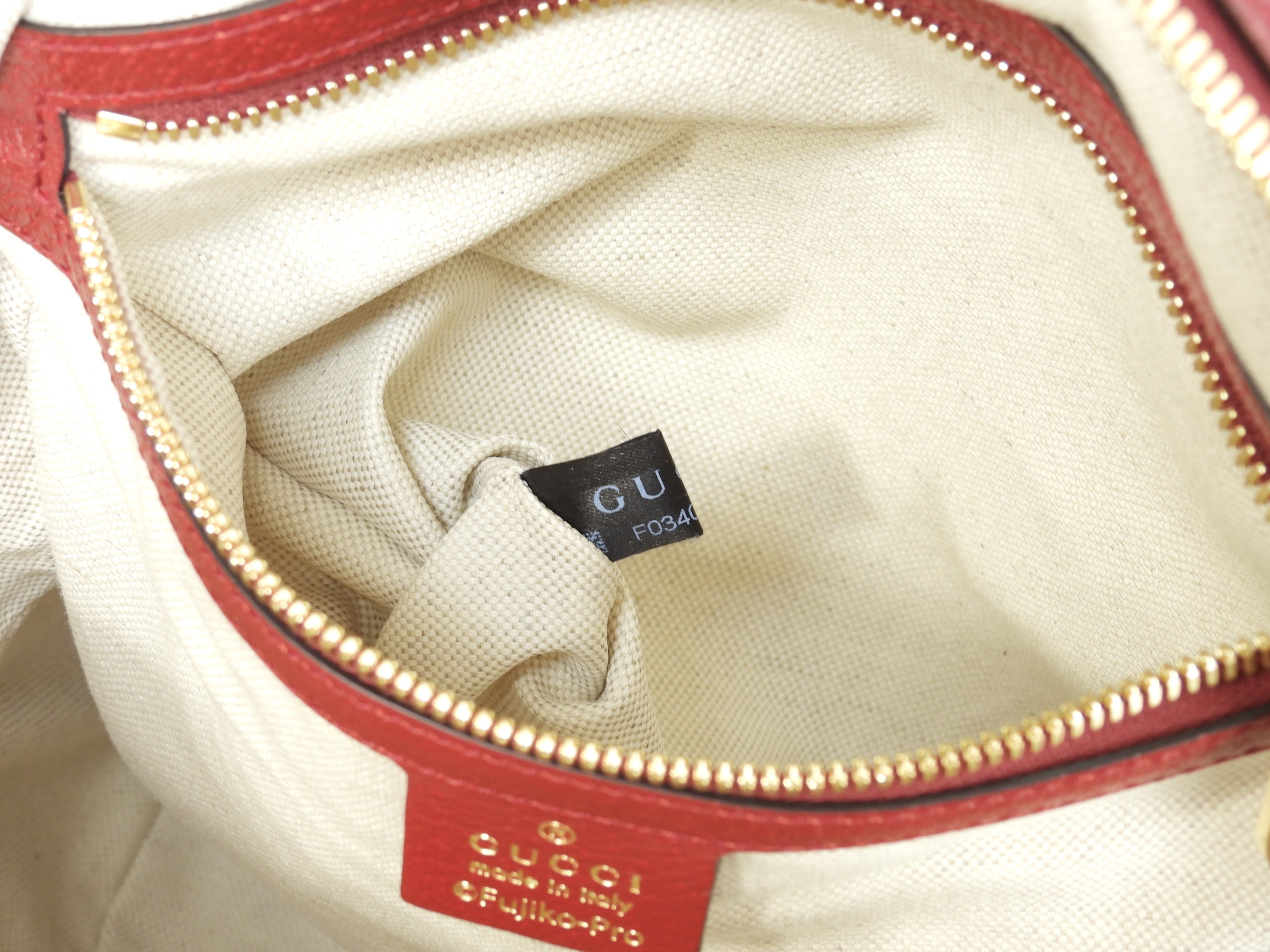 Gucci Zaino Doraemon Micro GG in pelle marrone e rossa, nuovo come da negozio @ 8
